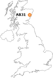 map showing location of AB31