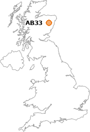 map showing location of AB33