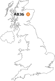 map showing location of AB36