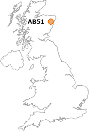 map showing location of AB51