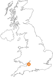 map showing location of Abbots Leigh, North Somerset