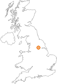 map showing location of Aberford, West Yorkshire