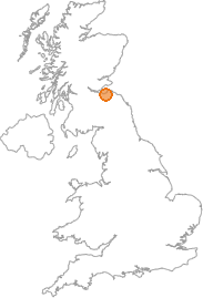 map showing location of Aberlady, East Lothian
