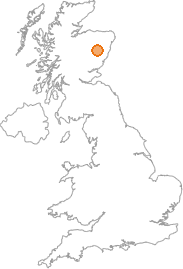 map showing location of Aboyne, Aberdeenshire