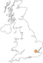 map showing location of Abridge, Essex