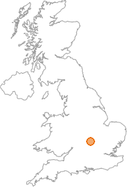 map showing location of Abthorpe, Northamptonshire