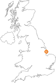 map showing location of Aby, Lincolnshire