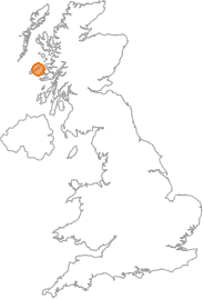 map showing location of Acha, Argyll and Bute