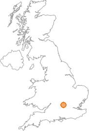 map showing location of Adwell, Oxfordshire