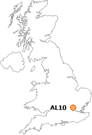 map showing location of AL10