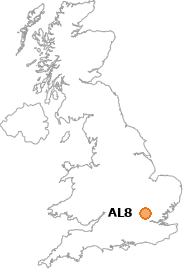 map showing location of AL8