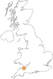 map showing location of Alcombe, Somerset