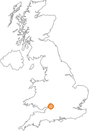 map showing location of Alderley, Gloucestershire