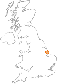 map showing location of Alford, Lincolnshire