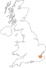 map showing location of Allhallows, Kent