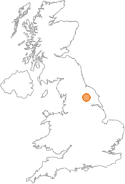 map showing location of Alne, North Yorkshire