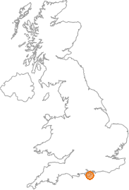 map showing location of Alverstone, Isle of Wight