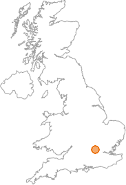 map showing location of Amersham, Buckinghamshire