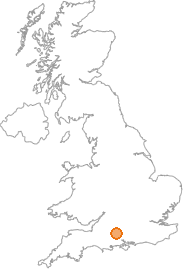 map showing location of Amesbury, Wiltshire