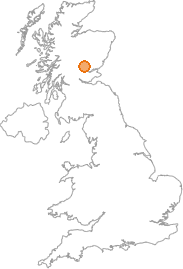 map showing location of Amulree, Perth and Kinross