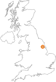 map showing location of Anlaby, E Riding of Yorkshire