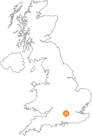 map showing location of Arborfield Garrison, Berkshire