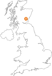 map showing location of Ardler, Perth and Kinross