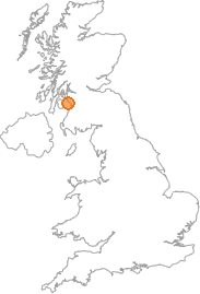 map showing location of Ardrossan, North Ayrshire