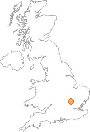 map showing location of Arlesey, Bedfordshire