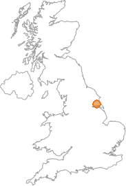 map showing location of Arram, E Riding of Yorkshire