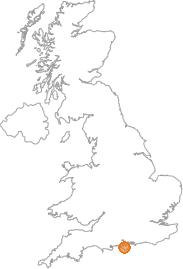 map showing location of Arreton, Isle of Wight