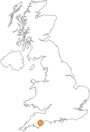 map showing location of Ashcombe, Devon