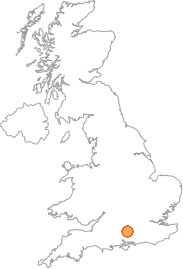 map showing location of Ashe, Hampshire