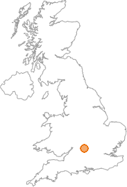 map showing location of Asthall Leigh, Oxfordshire