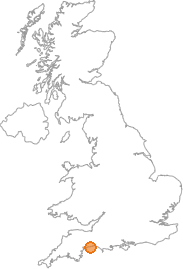 map showing location of Axmouth, Devon