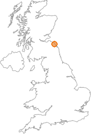 map showing location of Ayton, Scottish Borders