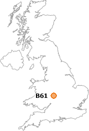 map showing location of B61