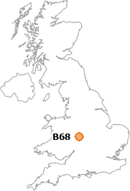 map showing location of B68