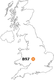 map showing location of B97