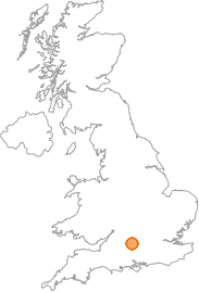 map showing location of Bagshot, Wiltshire