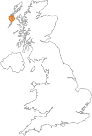 map showing location of Baile a'Mhanaich, Western Isles