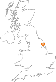 map showing location of Bainton, E Riding of Yorkshire