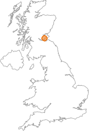 map showing location of Balbirnie, Fife