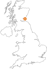 map showing location of Balmullo, Fife