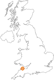 map showing location of Barbrook, Devon