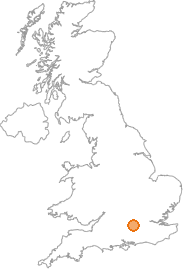 map showing location of Barkham, Berkshire