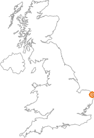 map showing location of Bastwick, Norfolk