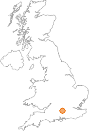 map showing location of Baughurst, Hampshire