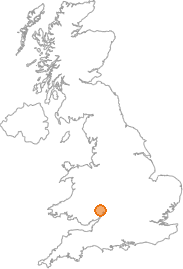 map showing location of Baysham, Hereford and Worcester