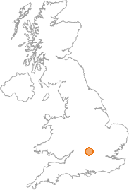 map showing location of Beckley, Oxfordshire